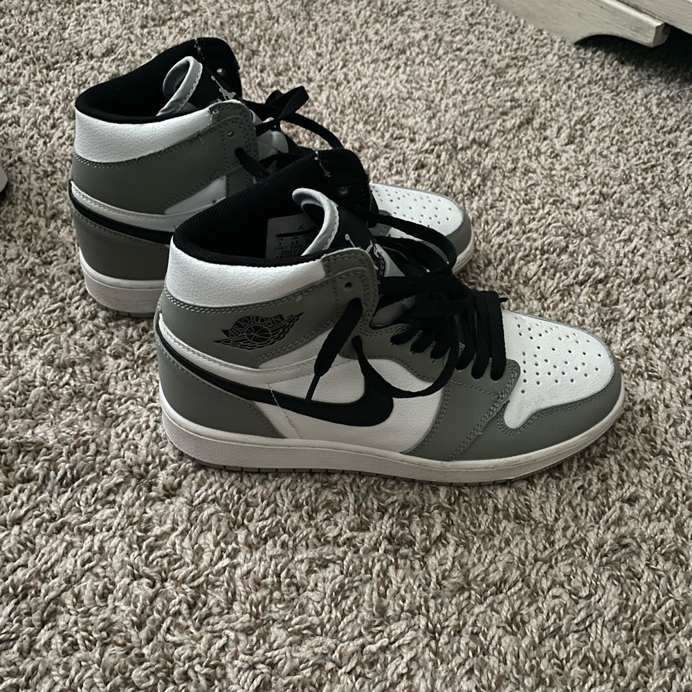 grey air jordan 1s high top
